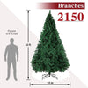 ptlsy 10-FT Artificial Pine Green Christmas Tree with Metal Stand and Decorations