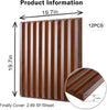 KASARO 3D Wall Panels, PVC Fluted Panel, 12Pcs 19.7x19.7in. Rosewood