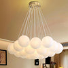 Wansi Shine Big Sputnik Chandeliers for Living Room: Modern Glass Bubble Chandelier Kitchen Island Pendant Light Fixtures - 19 Lighths White Ball Chandelier for Large Dining Room Bedroom