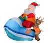 5FT Pre-Lit LED Santa Water Sleigh Christmas Inflatable Decoration