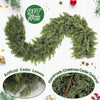 Waydress 2pcs 9ft Christmas Cedar Garland Artificial Green Cedar Pine Needl