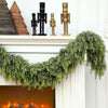 Waydress 2pcs 9ft Christmas Cedar Garland Artificial Green Cedar Pine Needl