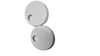 St Thomas Icera Polished Nickel Plastic Seat Caps White-241.01