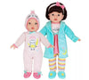 Sweet Sisters Pajama Party 13in and 16in Vinyl Dolls and Accessories Brown Hair