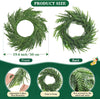 Jutom 3-Piece Artificial Norfolk Pine Holiday 30" Wreath and 6' Garland Set