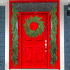 Jutom 3-Piece Artificial Norfolk Pine Holiday 30" Wreath and 6' Garland Set