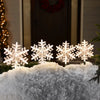 GE StayBright 52 LED 9-in Snowflake Pathway Set 4-Piece 5FT Length