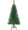 6FT Artificial Pine Christmas Trees Unlit Hinged Tree with Metal Stand