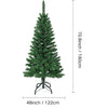 6FT Artificial Pine Christmas Trees Unlit Hinged Tree with Metal Stand