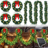 Knitgrip Christmas Fence Outdoor Decorations with Solar Light