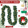 Knitgrip Christmas Fence Outdoor Decorations with Solar Light
