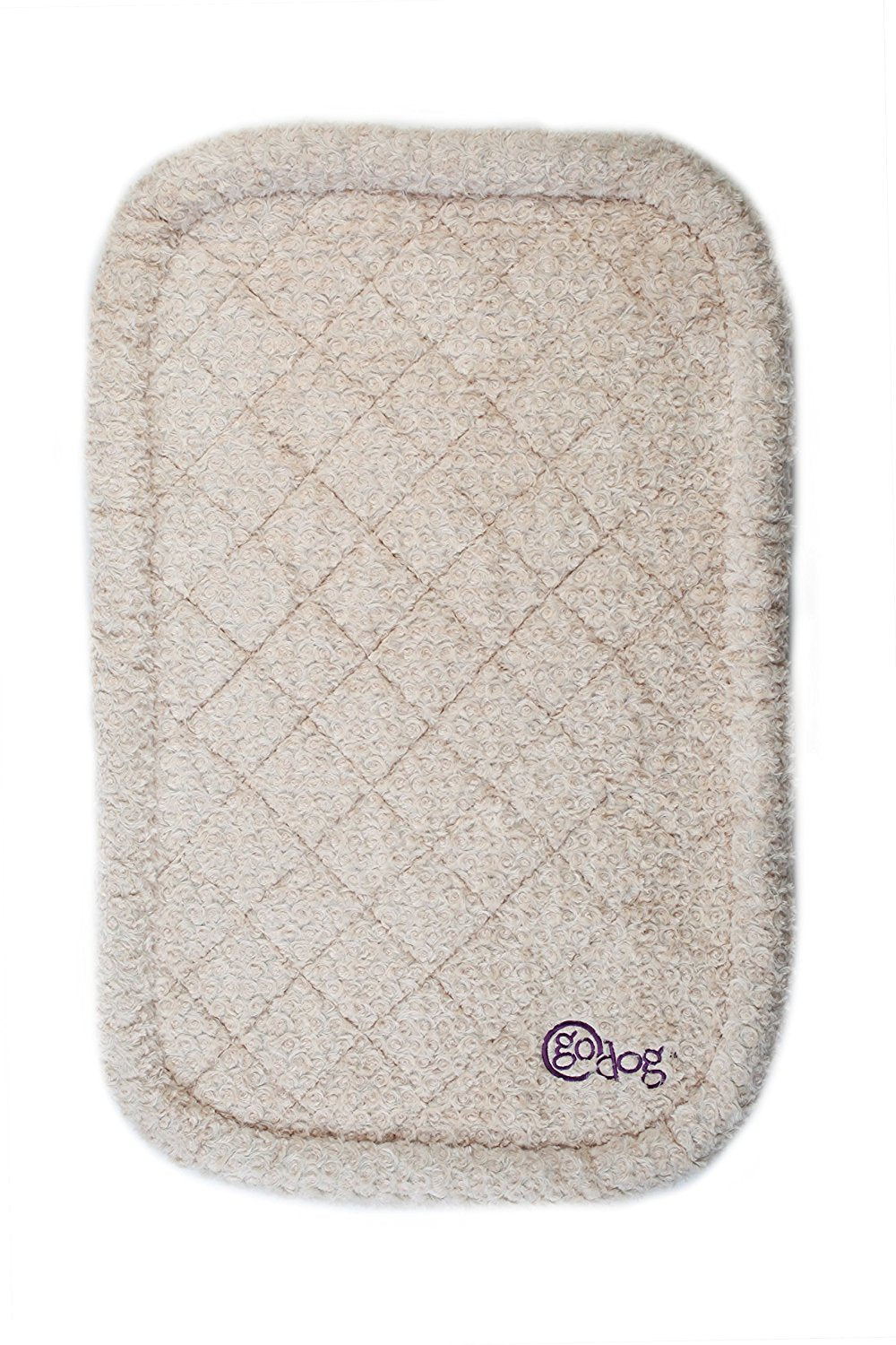 goDog BedZzz Bubble Bolster with Chew Guard Technology, X-Small Shag Tan