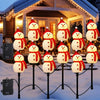Rossesay 12-Piece Snowman Christmas Pathway Stakes Lights Battery-Operated