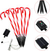 ROCEEI 30-PC Solar Power Candy Cane Christmas Pathway Markers 15.6-inch