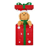 Home Accents Holiday 3.5-FT Yuletide Lane LED Golden Retriever in a Gift Box