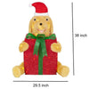 Home Accents Holiday 3-FT Yuletide Lane LED Golden Retriever in a Gift Box