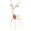 Home Accents Holiday 4.5 ft Polar Wishes LED Deer with Red Bow