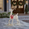 Home Accents Holiday 4.5 ft Polar Wishes LED Deer with Red Bow