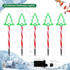 5-Pack Christmas Tree Pathway Light Green Tree on Candy Cane Stake