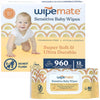Wipemate PremiumvEWG-Verified Baby Wipes, 99% Water-Based, Plastic-Free