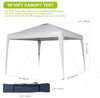 10FT X 10FT Pop Up Canopy Tent, Instant Shade Canopy with Vented Roof with Bag White