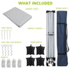 10FT X 10FT Pop Up Canopy Tent, Instant Shade Canopy with Vented Roof with Bag White