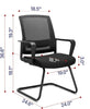 Clatina Merida Office Guest Chair Lumbar Support Mesh Conference Room Set of 2