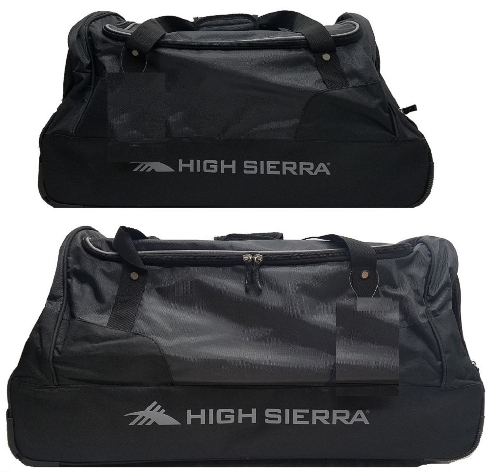 High Sierra 2 Piece Wheeled Duffel Set Mercury Charcoal