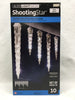 LED Lightshow Shooting Star White Icicle Light String Set of 10