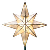 10-in White Lighted Capiz Star Christmas Tree Topper with White Incandescent Lights