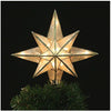 10-in White Lighted Capiz Star Christmas Tree Topper with White Incandescent Lights