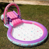 Inflatable Unicorn Park Pool & Slide 150" x 90" x 55"