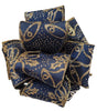 Kirkland Navy Blue Ribbon with Metallic Gold Glitter Christmas Bells 50 Yds 2.5 in