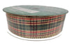 Kirkland Signature Wire Edged Christmas Plaid with Gold Trim 50 yard 1.5 in