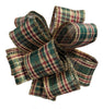 Kirkland Signature Wire Edged Christmas Plaid with Gold Trim 50 yard 1.5 in