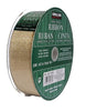 Kirkland Signature Wire Edged Elegant Metallic Gold Ribbon 50 yards x 1.5 inches