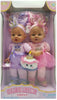 Celebrating Twins 15" Little Twincess Twins with Brown Eyes Turn One