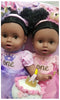 Celebrating Twins 15" Little Twincess African American Twins Turn One