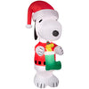 Gemmy Snoopy Claus with Woodstock-Giant-Peanuts Airblown Inflatable 10 Ft Tall