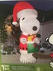 Gemmy Snoopy Claus with Woodstock-Giant-Peanuts Airblown Inflatable 10 Ft Tall
