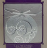 Adjustable Luxury Christmas Tree Skirt Silver with Satin Ornaments