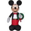 Gemmy Inflatable 6 foot Mickey Mouse with Wreath Indoor Outdoor Christmas Decoration Disney Holiday