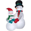 Holiday Living  Airblown Snow Couple Snowman Inflatable 10.5 Ft Tall
