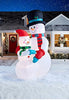 Holiday Living  Airblown Snow Couple Snowman Inflatable 10.5 Ft Tall