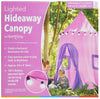 HearthSong 6-Foot Lighted Hideaway Canopy and Backyard Play Space Pink