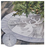 Christmas Tree Skirt with Adjustable Feature 66-60 inches Silver Deer