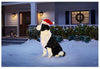 Home Accents Holiday 30 in. Pre-Lit Tinsel Dog with Santa Hat