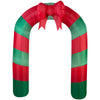 Home Accents Holiday Inflatable Archway Red Green Striped with Bow Lighted
