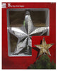 Home Accents Holiday 8.5 inch Silver Mercury Glass Star Tree Topper with 10 Mini Clear Lights and 30 inch Cord