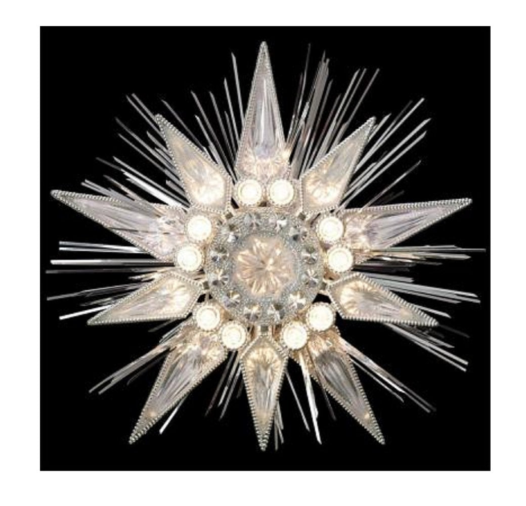 9 inch 21 Light Holiday Classics Silver Jewel Tree Topper